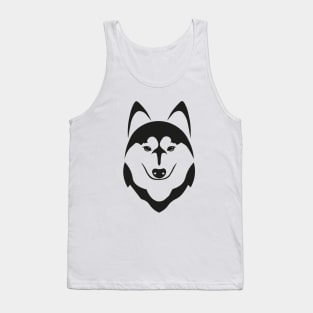 black husky dog head Tank Top